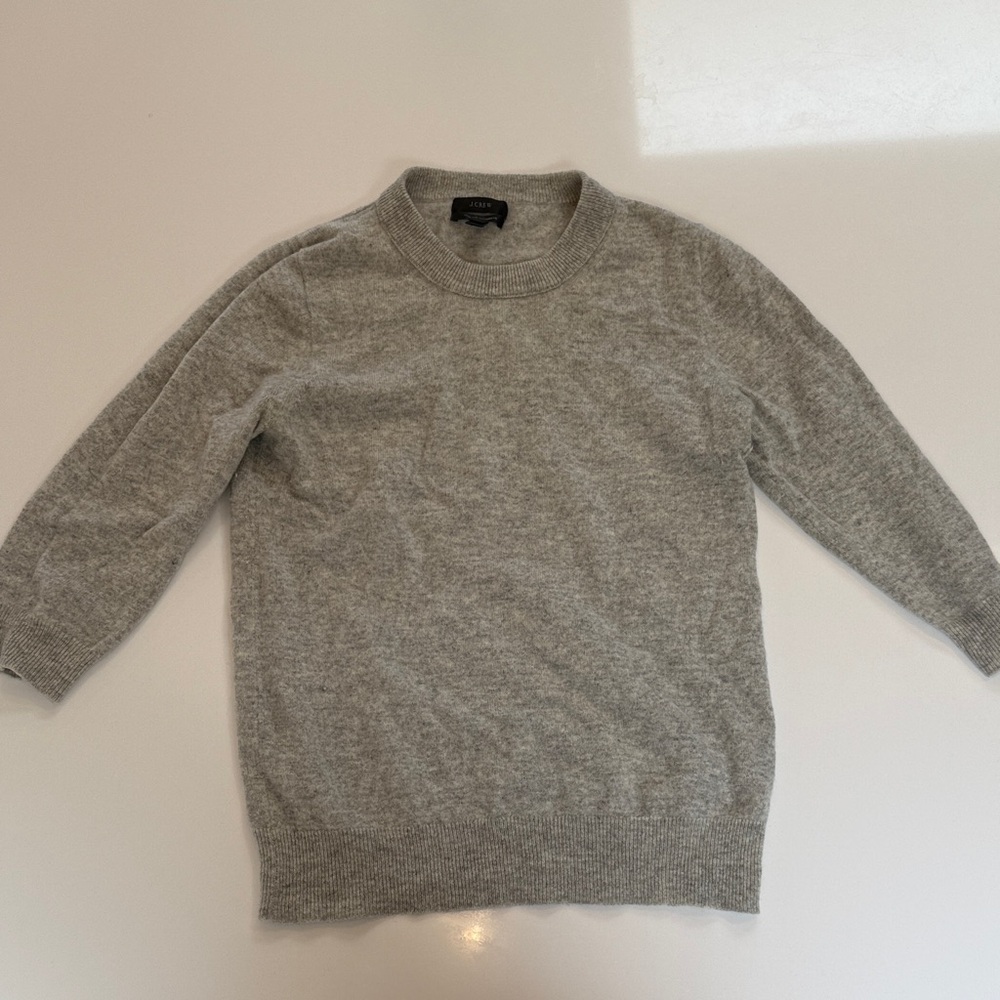 J. Crew Light Gray Crewneck Sweater